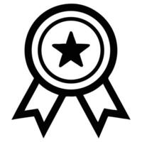 Best quality award badge icon graphic design achievement symbol emblem guarantee certificate seal silhouette vector