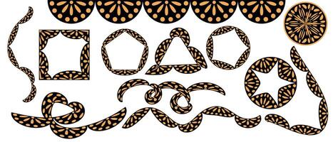 Object brush in ethnic style vector