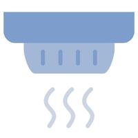 Smoke Detector Flat Design Icon, Safety at Workplace Flat Design Icon. vector