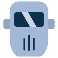Welding Mask Flat Design Icon, Safety at Workplace Flat Design Icon. vector
