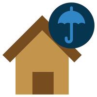 Home Protection Flat Icon, Insurance Flat Design Style Illistration vector