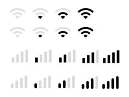 Wifi And Signal Bars Set vector