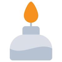 Bunsen Burner Flat Icon, Science And Laboratory Concept Flat Design Style vector