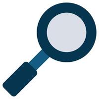 Magnifier Flat Icon, Science And Laboratory Concept Flat Design Style vector