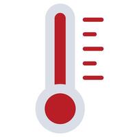 Thermometer Flat Icon, Science And Laboratory Concept Flat Design Style vector