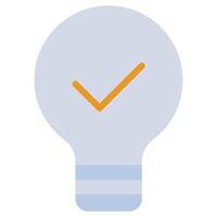 bulb Flat Icon, Teamwork Management Flat Icon Collection vector