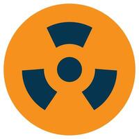 Radiation Flat Icon, Science And Laboratory Concept Flat Design Style vector