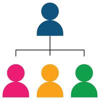 team management Flat Icon, Teamwork Management Flat Icon Collection vector