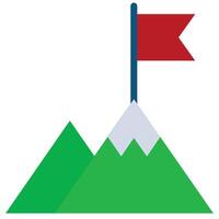 mountain flag Flat Icon, Teamwork Management Flat Icon Collection vector