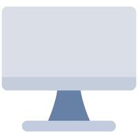 Monitor Flat Icon, Workplace and office element Flat Design Icon Symbol vector