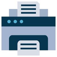 Printer Flat Icon, Workplace and office element Flat Design Icon Symbol vector