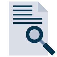 Search Document Flat Icon, Workplace and office element Flat Design Icon Symbol vector