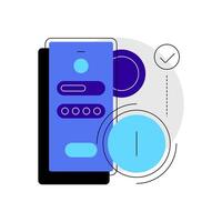 Digital wallet, smart banking. Smartphone with coins vector