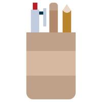 Pen Case Flat Icon, Workplace and office element Flat Design Icon Symbol vector