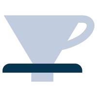 Dripper Flat Icon, Coffee Shop Concept Flat Design Style vector