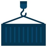 Container Flat Icon, Logistic Company Flat Design icon Concept vector