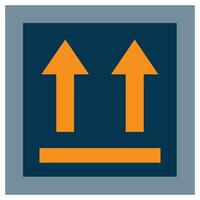 Cardboard Box Up Flat Icon, Logistic Company Flat Design icon Concept vector