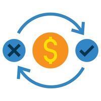 Money Transfer Flat Icon, Investment concept design in flat icon style vector