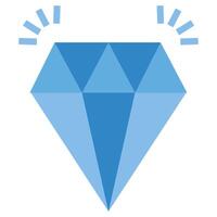 Diamond Gemstone Flat Icon, Investment concept design in flat icon style vector