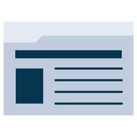 Landing Page Flat Icon, Online Digital Marketing icon in Flat Design Style vector