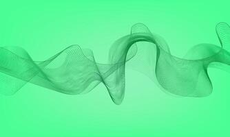 Minimal Green Abstract Background with Flowing Lines vector
