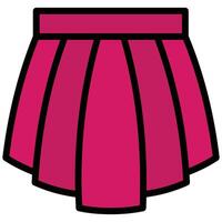 Skirt Outline Flat Icon, Outline Flat Design Style Icon Illustration vector