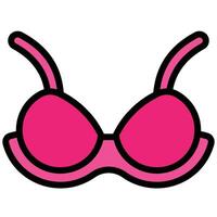 Bra Outline Flat Icon, Outline Flat Design Style Icon Illustration vector