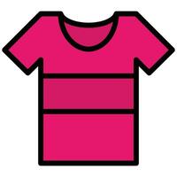 T Shirt Outline Flat Icon, Outline Flat Design Style Icon Illustration vector