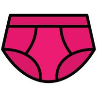 Underpants Outline Flat Icon, Outline Flat Design Style Icon Illustration vector