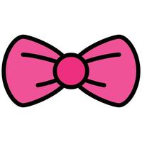 Bow Ribbon Outline Flat Icon, Fashion Shopping Store Element Outline Flat Icon vector