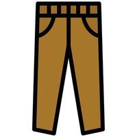 Jeans Outline Flat Icon, Fashion Shopping Store Element Outline Flat Icon vector