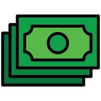 Money Cash Outline Flat Icon, Fashion Shopping Store Element Outline Flat Icon vector