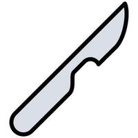 Scalpel Outline Flat Icon, Science And Laboratory Concept Outline Flat Design Style vector