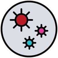 Petri Dish Outline Flat Icon, Science And Laboratory Concept Outline Flat Design Style vector
