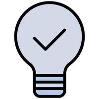 bulb Outline Flat Icon, Teamwork Management Outline Flat Icon Collection vector