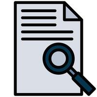 Search Document Outline Flat Icon, Workplace and office element Outline Flat Design Icon Symbol vector