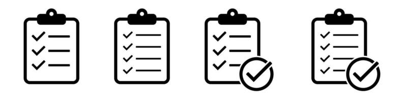 Clipboard icon. Clipboard with check mark icon. Checklist sign symbol. vector