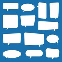 Blank empty white speech bubbles. Cartoon balloon word design. vector