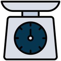 Weighing Scale Outline Flat Icon, Logistic Company Outline Flat Design icon Concept vector