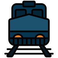 Train Outline Flat Icon, Logistic Company Outline Flat Design icon Concept vector