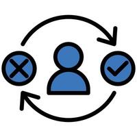 Remarketing Outline Flat Icon, Online Digital Marketing icon in Outline Flat Design Style vector