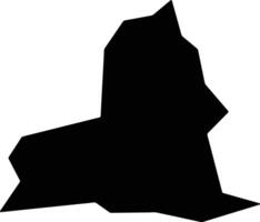 Sandamu Nigeria silhouette map vector