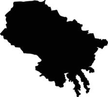 Sandefjord nor Norway silhouette map vector