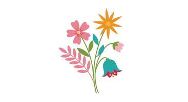 A Colorful Bouquet of Flowers Depicting an Abstract Representation of Nature and Art vector