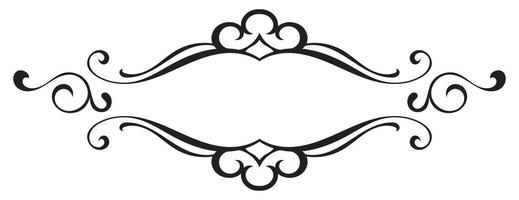 Vintage scroll frame, vintage border decoration, graphic elements, vintage scroll frame lines vector