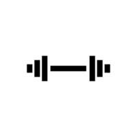 Black dumbbell illustration suitable for fitness and gym-related themes in a minimalist style vector