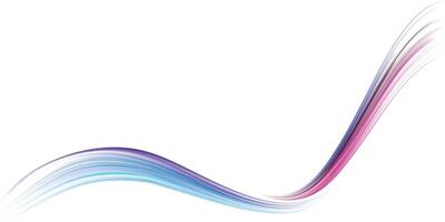 Abstract colorful dynamic wave motion on white background graphic illustration have blank space. vector