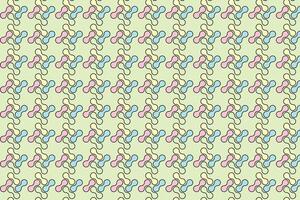 A pattern of small blue and pink flowers on a green background vector