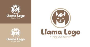 Minimalist Llama Branding Logo Design for Professional Use vector