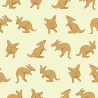 Kangaroo Jump Seamless Pattern Background for Print Fabric Surface Fashion Wrapping vector
